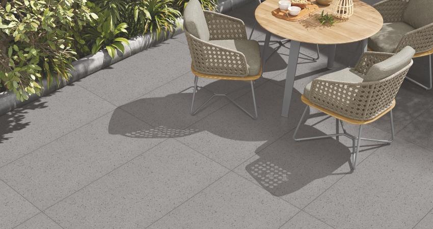 Grey Matt terrazzo tile