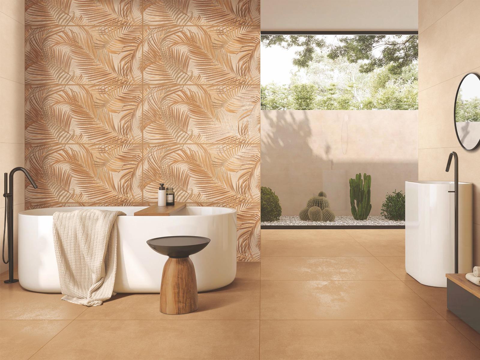 Palm Gleam Tuscan Wallpaper