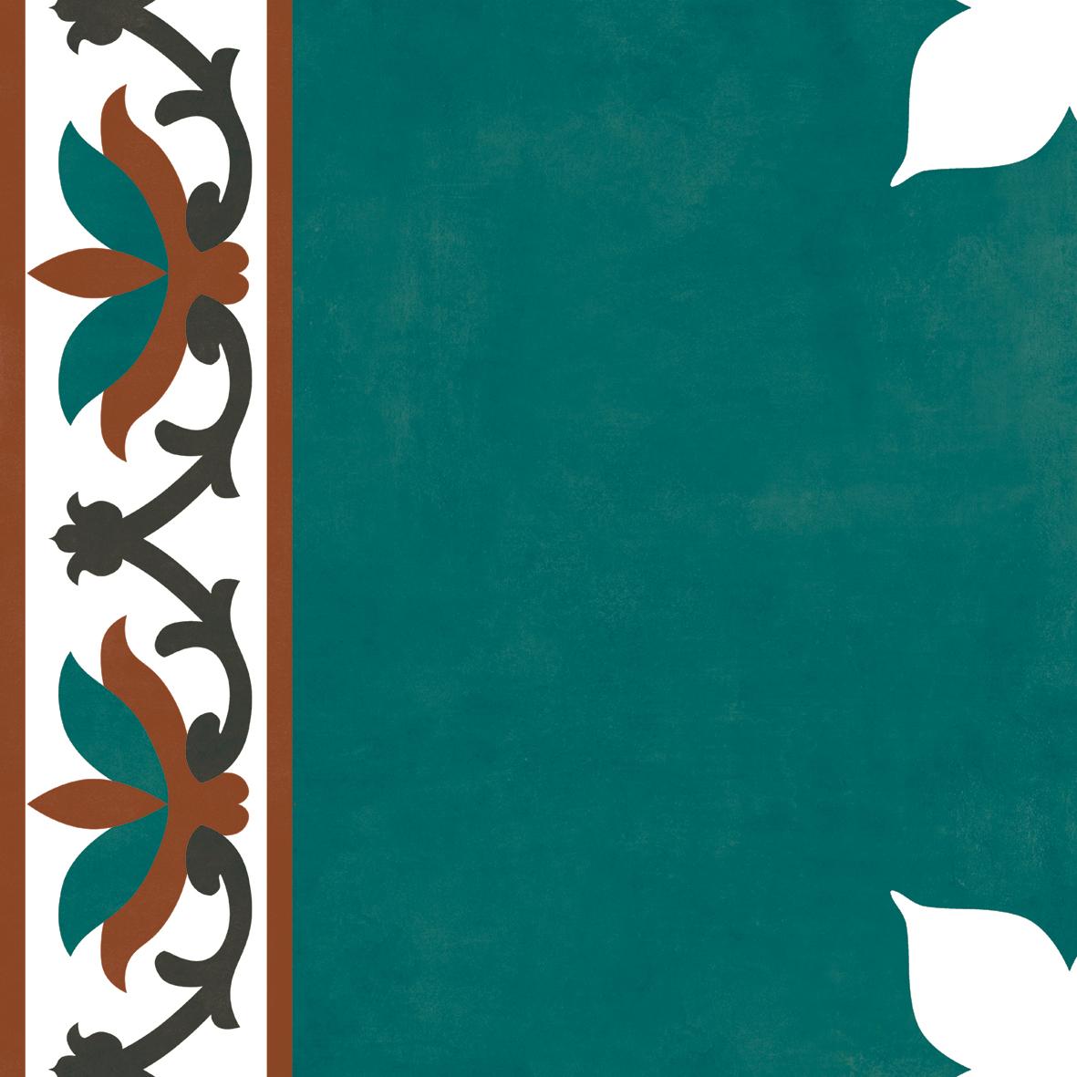 HP Teal Border Athangudi Floret