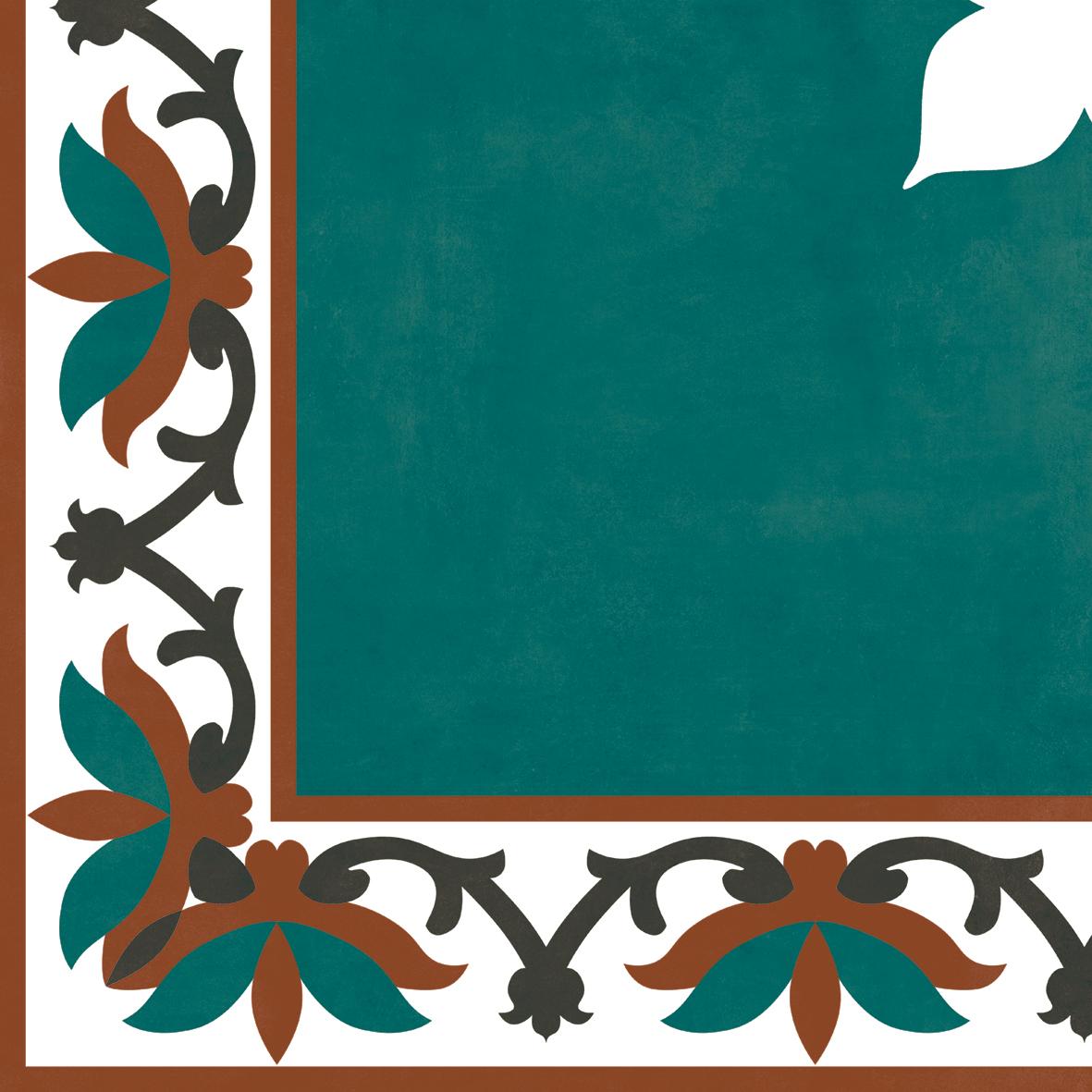 HP Teal Corner Athangudi Floret