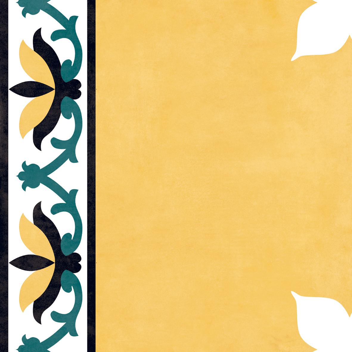 HP Yellow Border Athangudi Floret