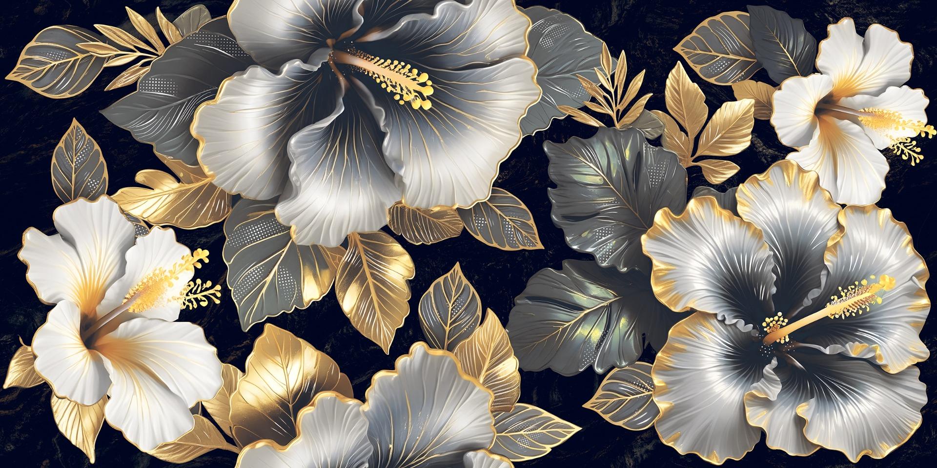 Midnight Lilly Super Gloss Wallpaper