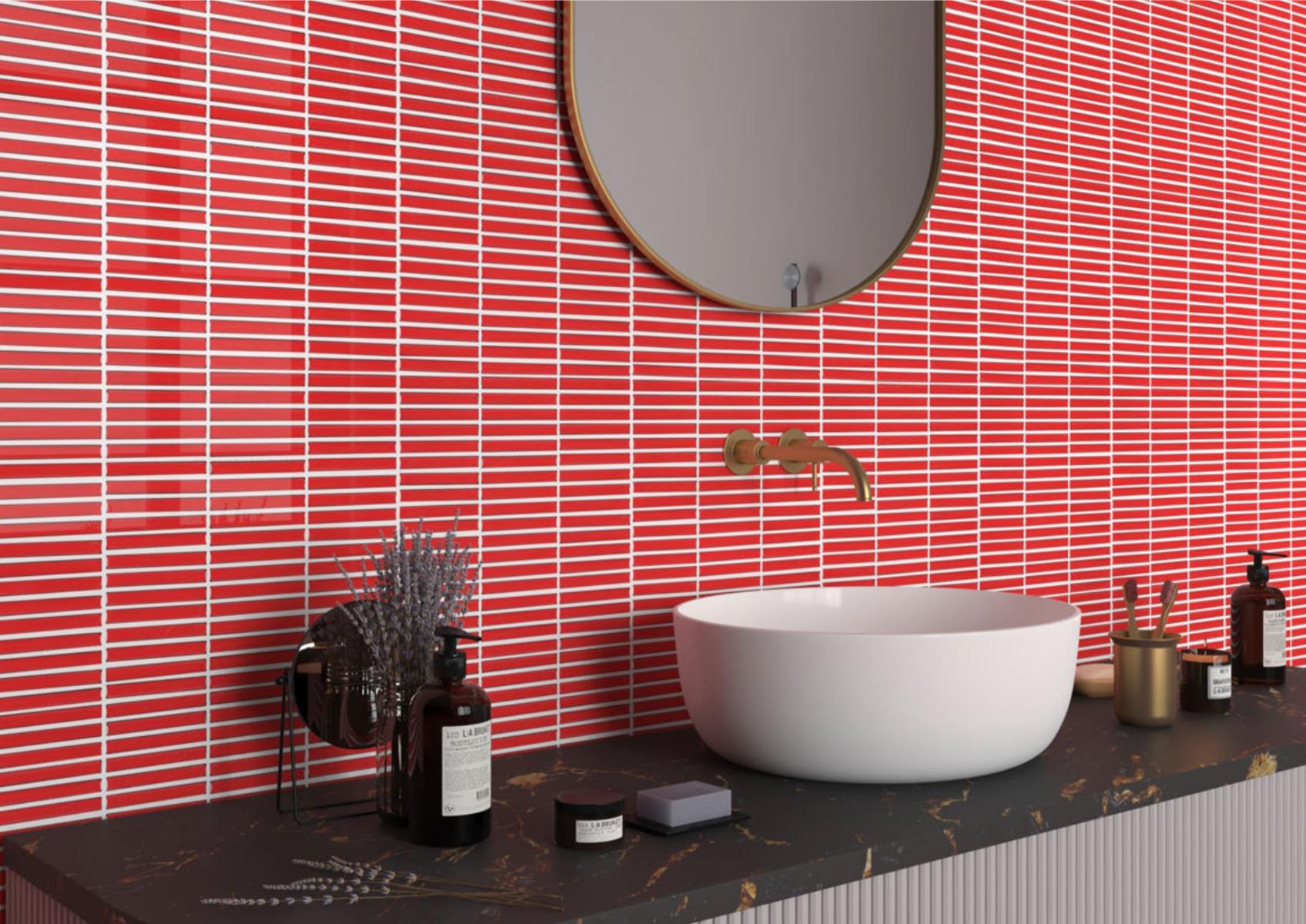 Red Gloss 3D Stacked Bone