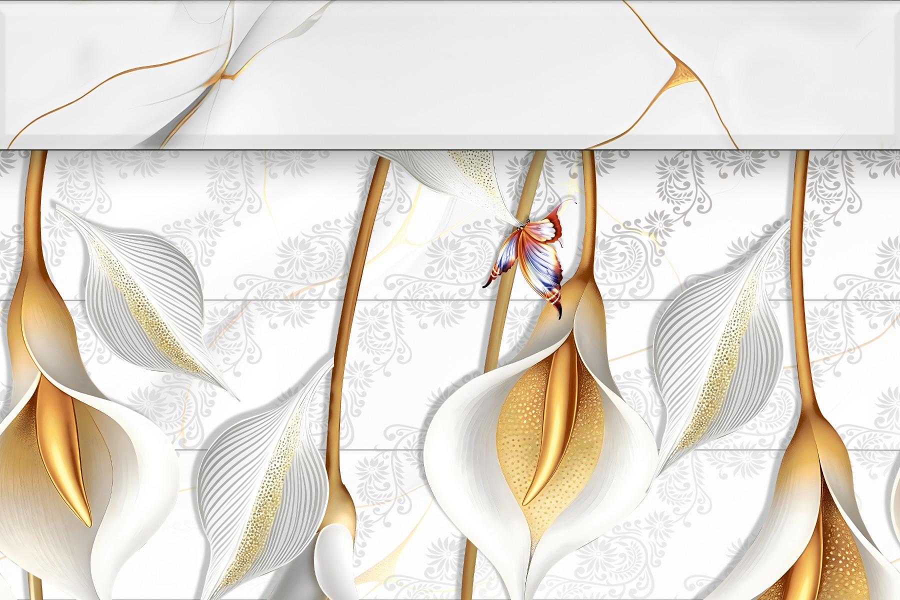 Glossy Finish  1136 Golden Lily Bottom SHG Nevo  Ceramic tile 300x450 mm