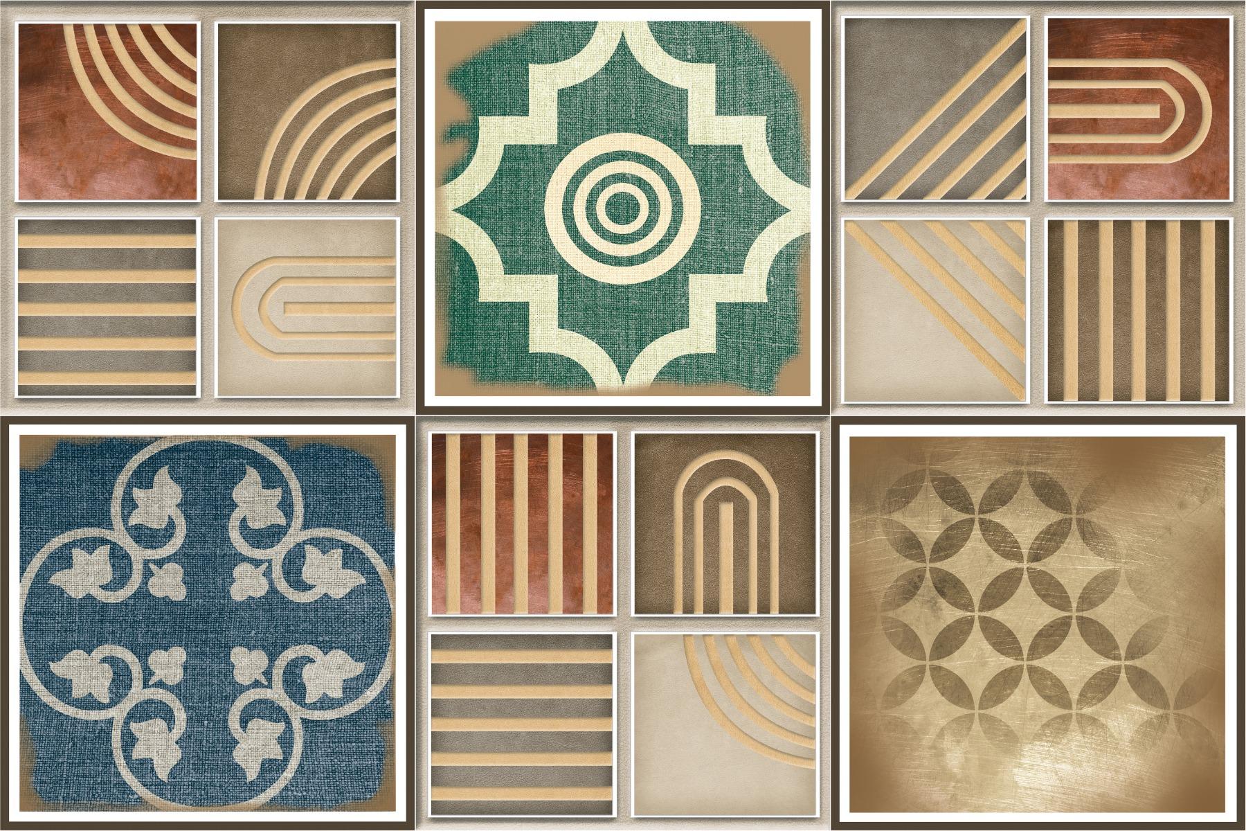 Glossy Finish  1166 Geo Moroccan Art SHG Nevo  Ceramic tile 300x450 mm