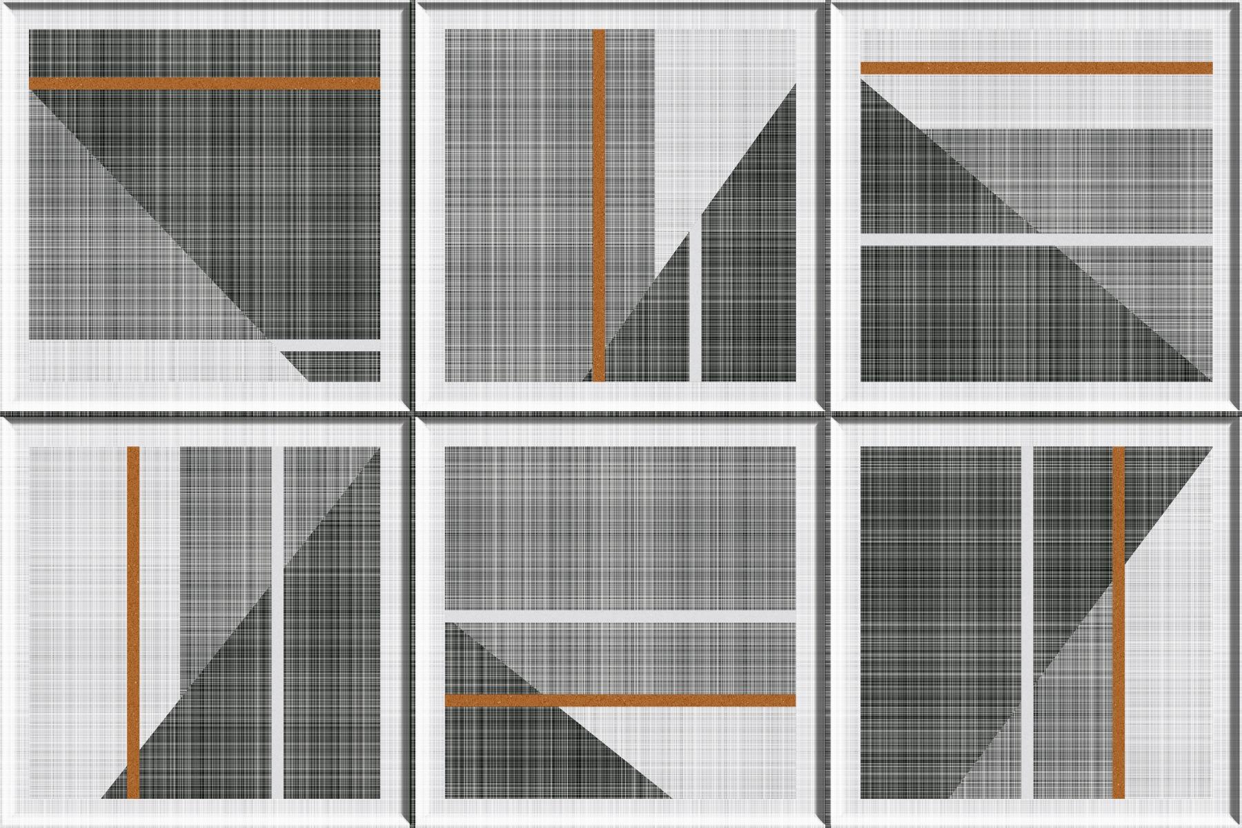 Glossy Finish  1184 Geometric Fabric SHG Nevo  Ceramic tile 300x450 mm