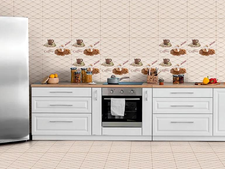 Glossy Finish SBG Rhomboid Crema Ceramic tile 300x450 mm