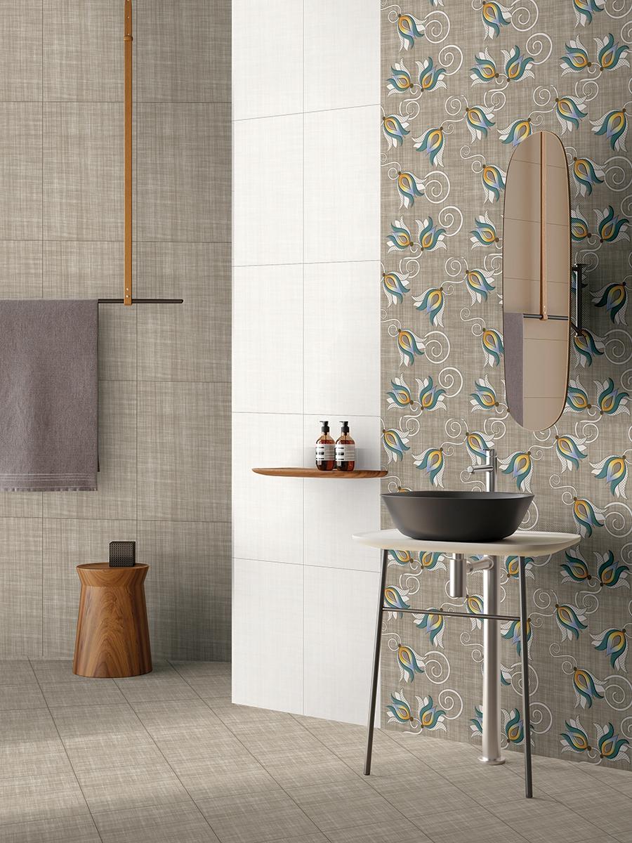 Matte Finish SFM Fabric Brown Ceramic tile 300x300 mm