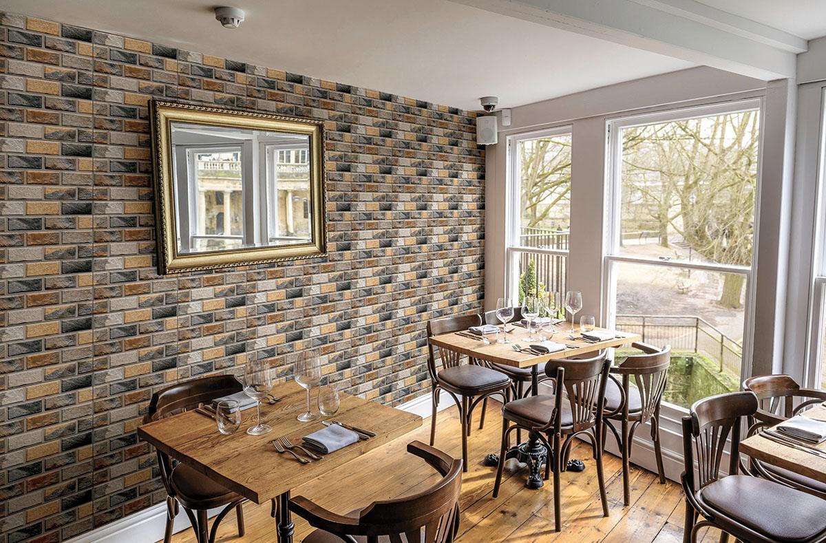 Glossy Finish EHG Brick Rustic Beige Ceramic tile 300x450 mm