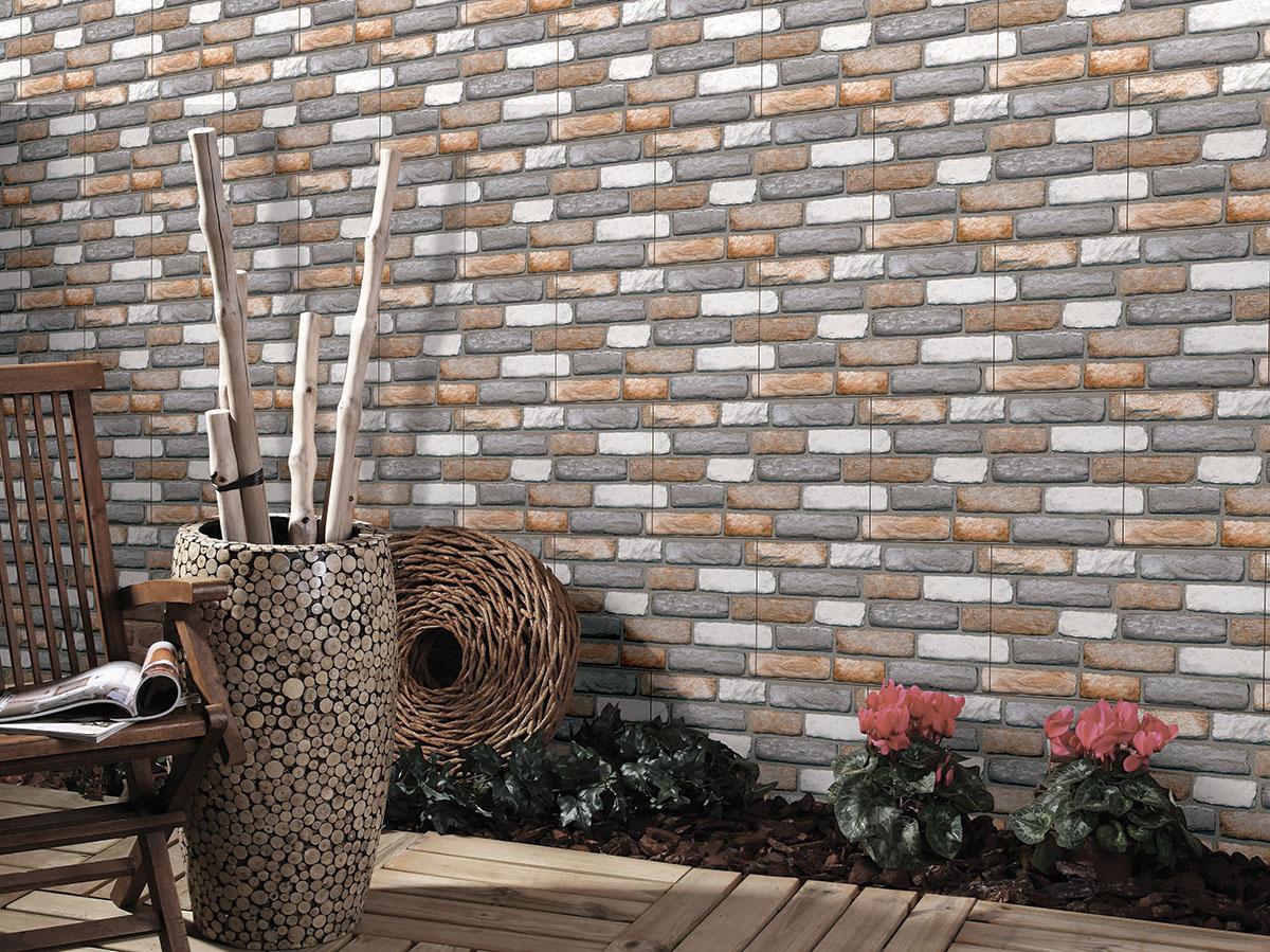 Matte Finish EHM Slump Block Multi Ceramic tile 300x600 mm