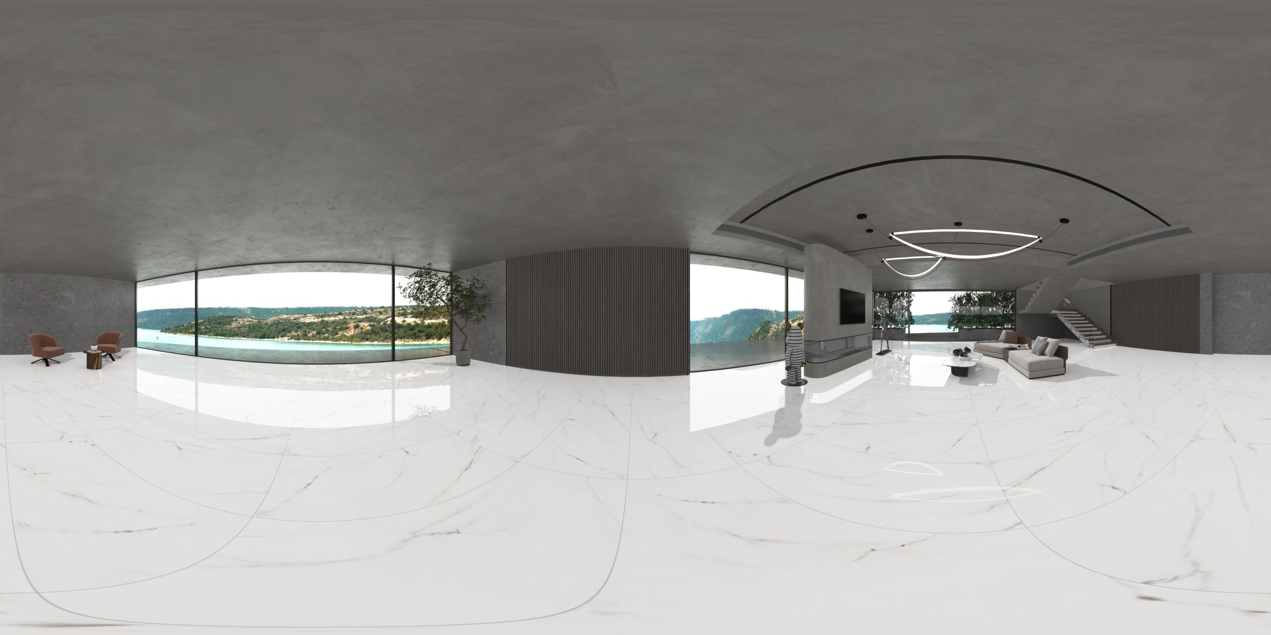 PGVT Carara Marble 360 view