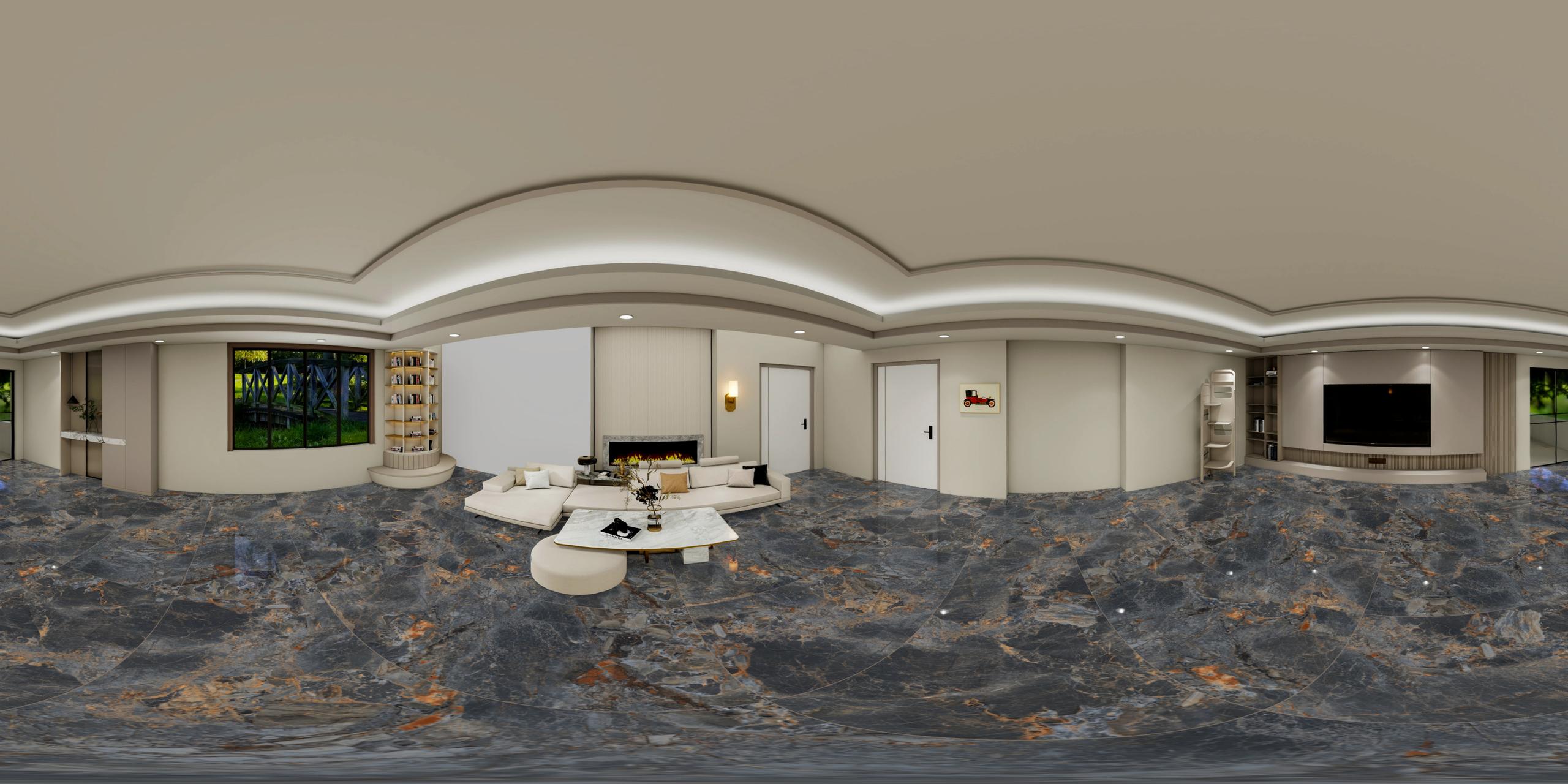 Super Gloss Breccia Paradiso Blue 360 view