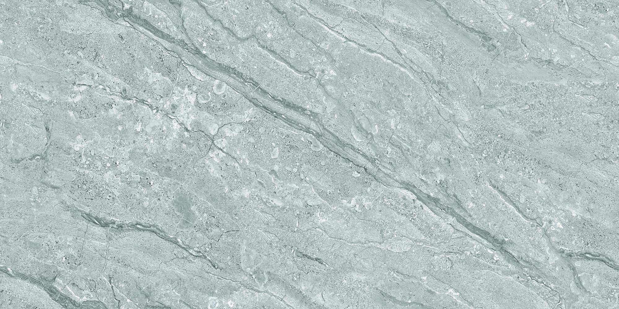 Glossy Finish Aqua Ice Quarry Endless Gloss Vitrified tile 600x1200 mm