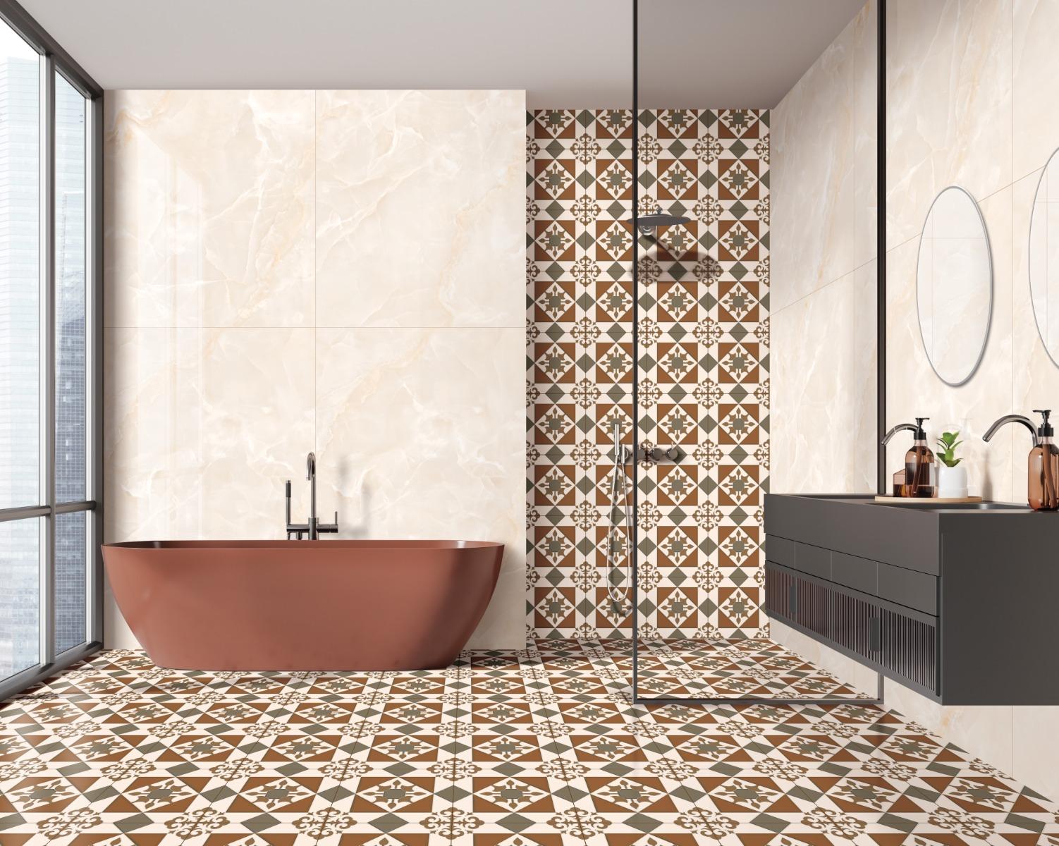 Matte Finish Arteza ODM EC Art Embossed Geometric Ceramic tile 300x300 mm