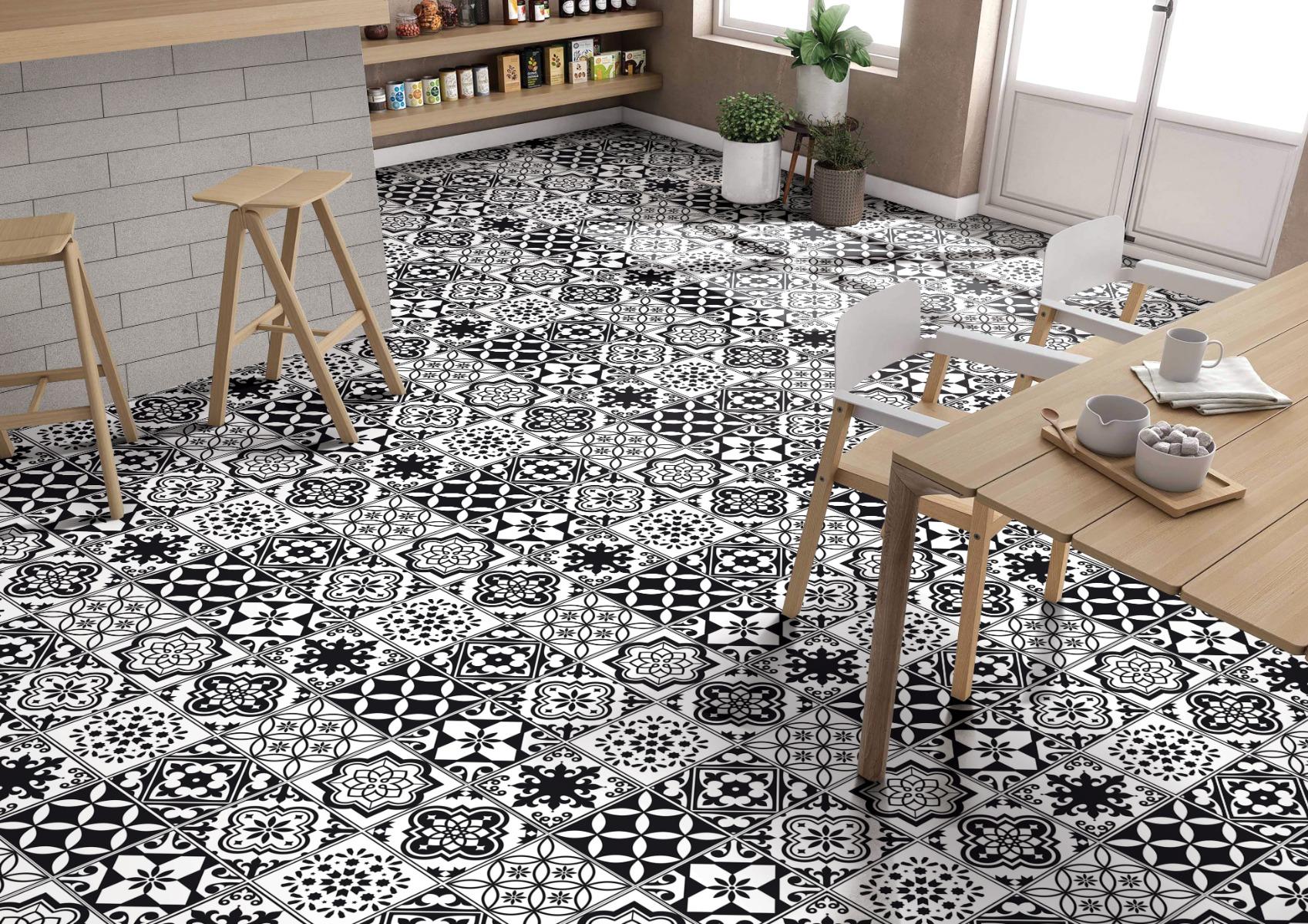 Matte Finish Arteza ODM EC B&W Zellige Moroccan Ceramic tile 300x300 mm