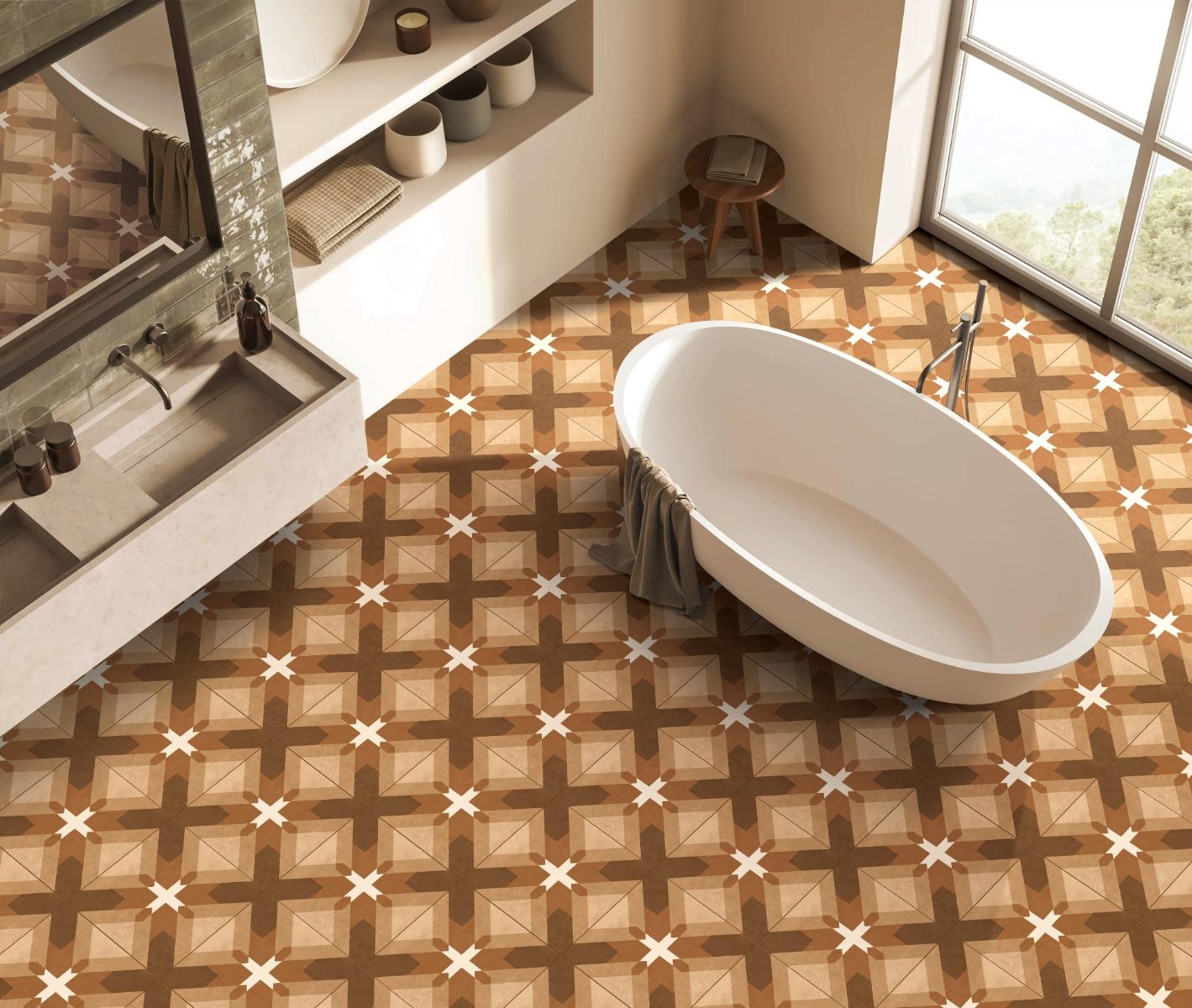 Matte Finish Arteza ODM EC Cross Athangudi Ceramic tile 300x300 mm