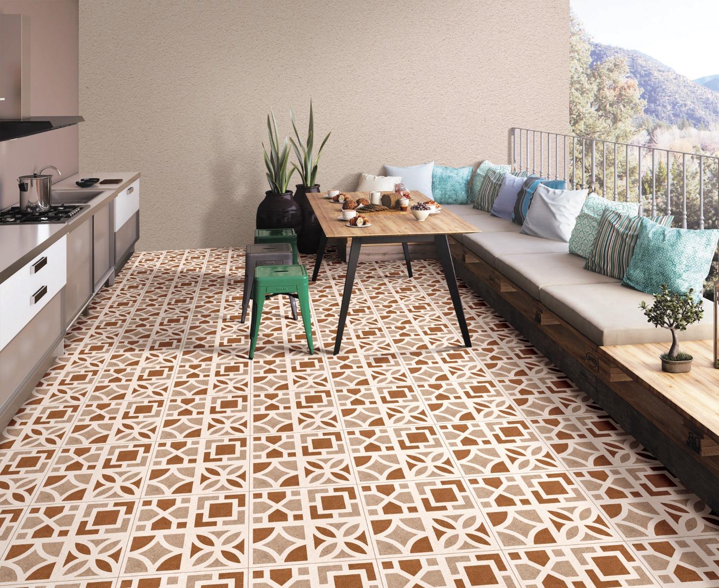 Matte Finish Arteza ODM EC Maksi Dot Retro Block  Ceramic tile 300x300 mm