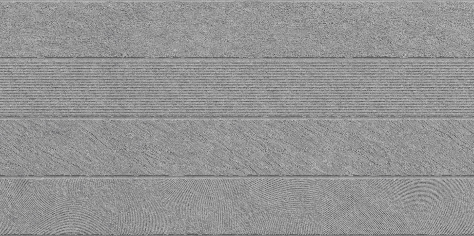 Matte Finish Ashstone Battleship Grey Strip Punch Highlighter tile 600x1200 mm