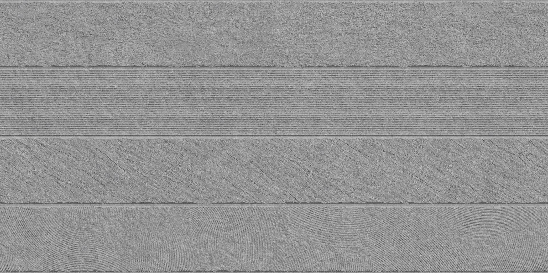 Matte Finish Ashstone Battleship Grey Strip Punch Highlighter tile 600x1200 mm