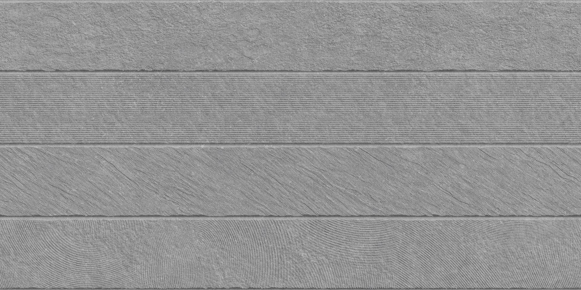 Matte Finish Ashstone Battleship Grey Strip Punch Highlighter tile 600x1200 mm
