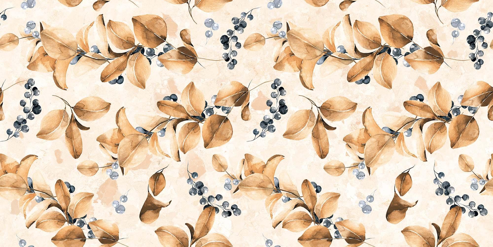 Matte Finish Autumn Berry GHR Wallpaper Vitrified tile 600x1200 mm