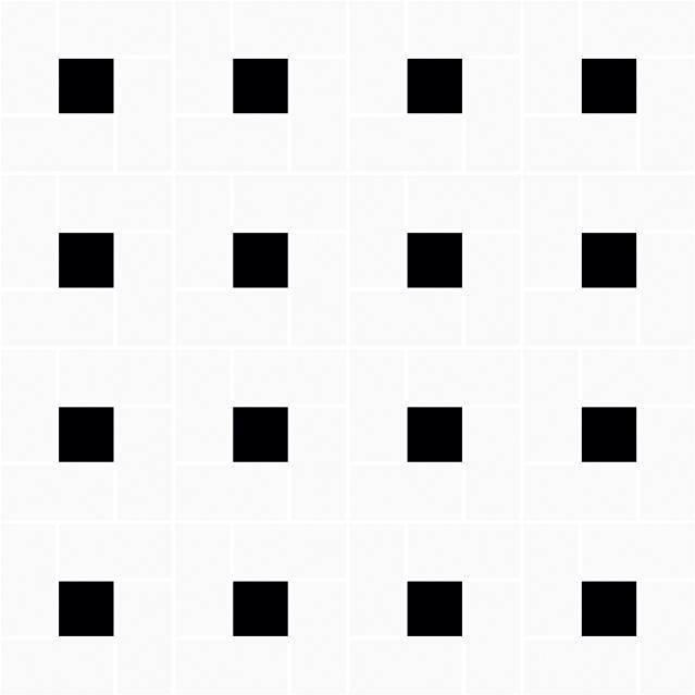 Glossy Finish B&W Gloss Pinwheel Bond Ceramic tile 298x298 mm