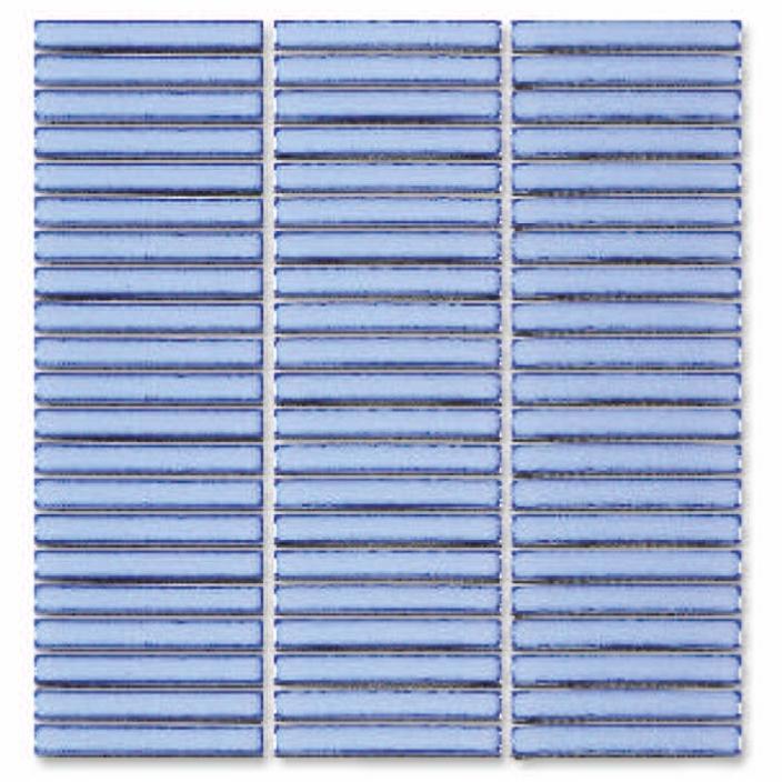 Glossy Finish Baby Blue Gloss 3D Stacked Bone Ceramic tile 285x300 mm