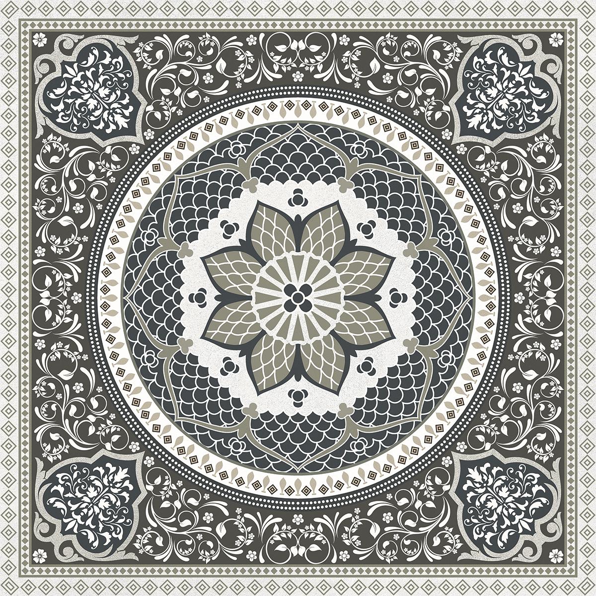 Matte Finish BDF Kashmiri Inlay Antique Forever tile 600x600 mm