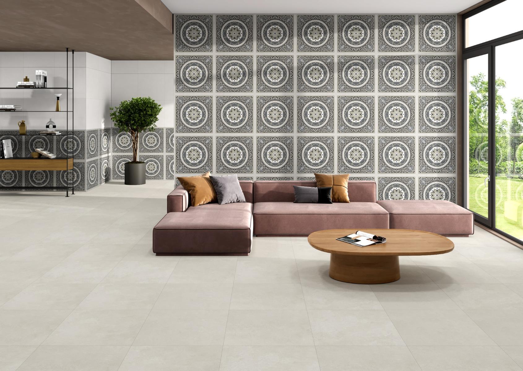 Matte Finish BDF Kashmiri Inlay Antique Forever tile 600x600 mm