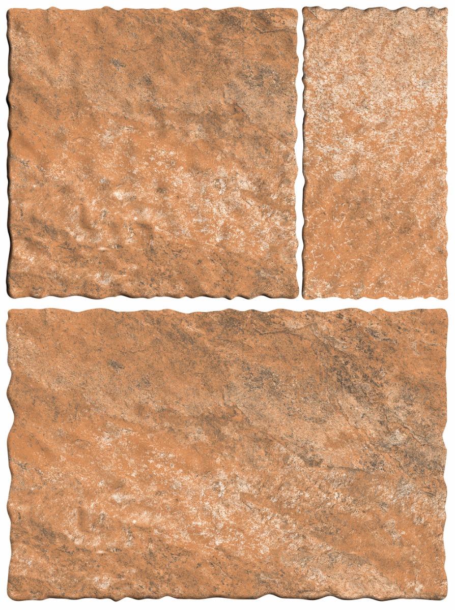 Matte Finish Beige Wavy Edge Modular Vitrified tile 455X305, 305X305,155X305 mm