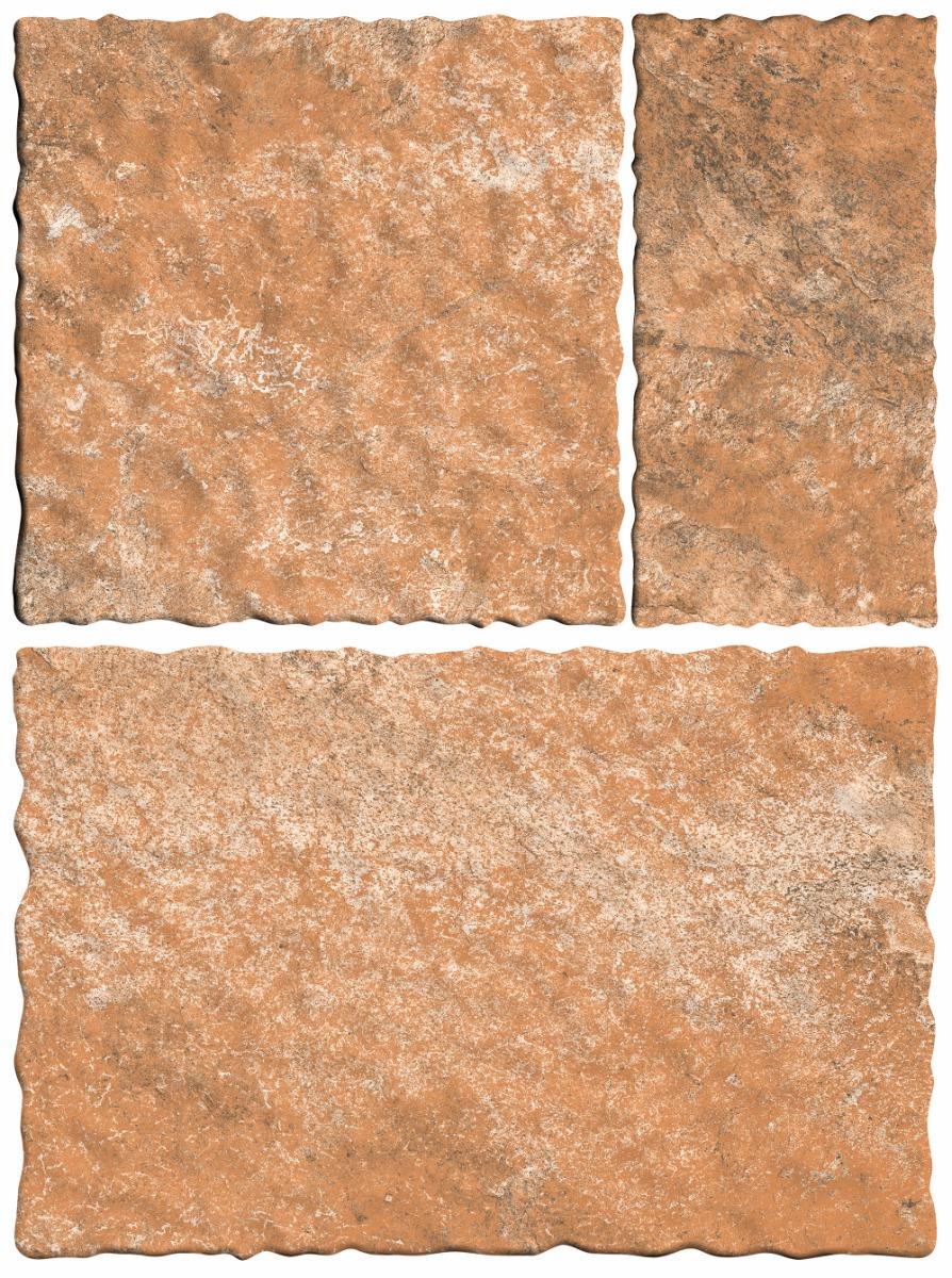 Matte Finish Beige Wavy Edge Modular Vitrified tile 455X305, 305X305,155X305 mm