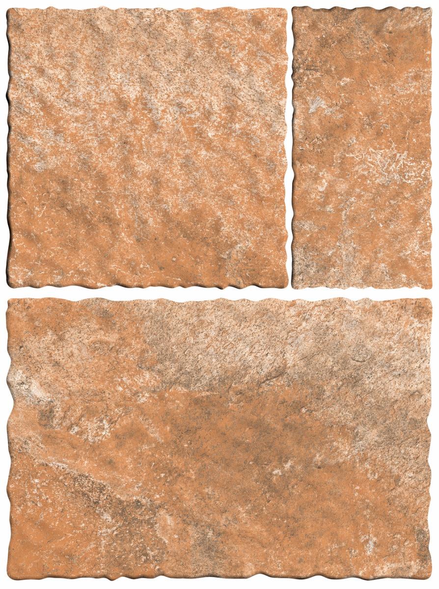 Matte Finish Beige Wavy Edge Modular Vitrified tile 455X305, 305X305,155X305 mm