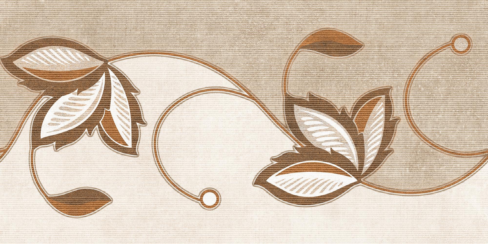 Matte Finish Bellezza Leaf Ridge Wallpaper Vitrified tile 600x1200 mm