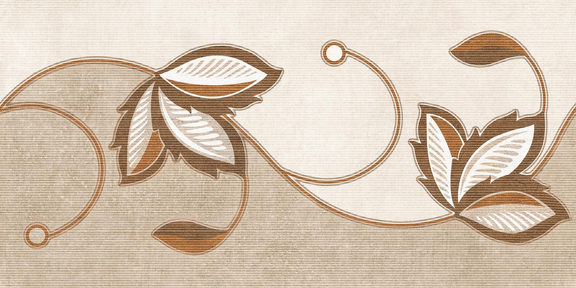 Matte Finish Bellezza Leaf Ridge Wallpaper Glazed Vitrified Tiles 600x1200 mm