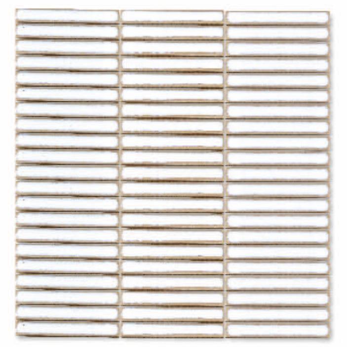 Glossy Finish Bianco Gloss 3D Stacked Bone Ceramic tile 285x300 mm