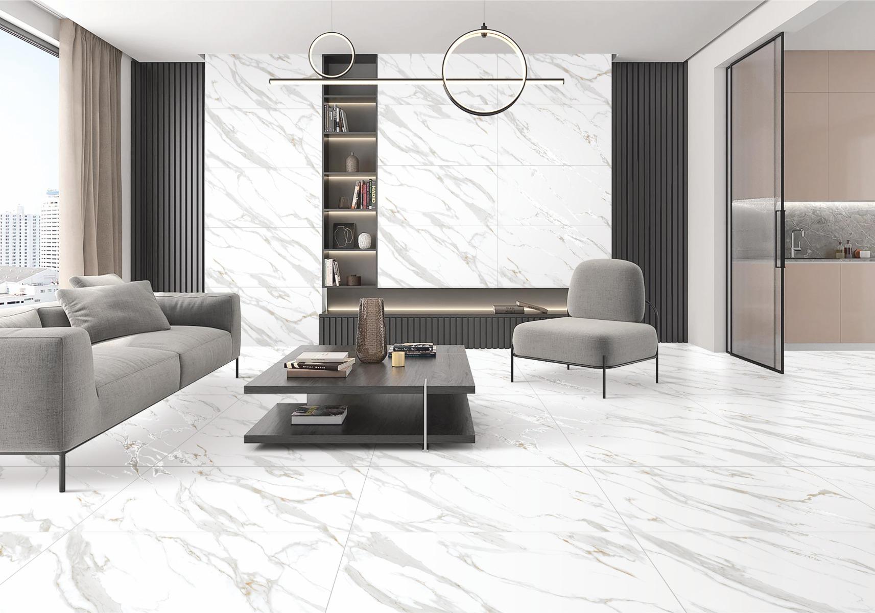 Carving Matte Bianco Statuario Carving Endless Porcelain tile 600x1200 mm
