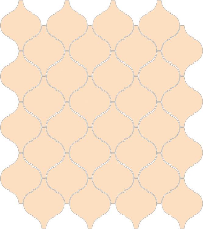 Glossy Finish Bisque Gloss Arabesque Ceramic tile 260x265 mm