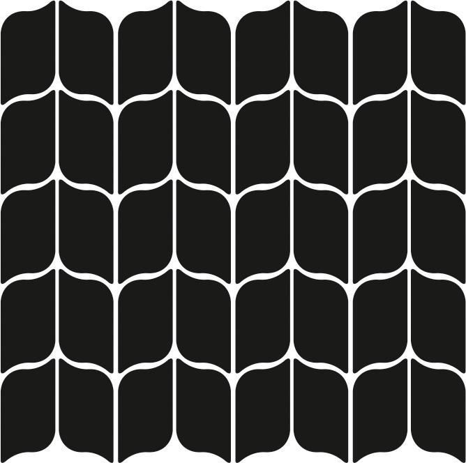 Glossy Finish Black Gloss Sparrow Ceramic tile 285x310 mm