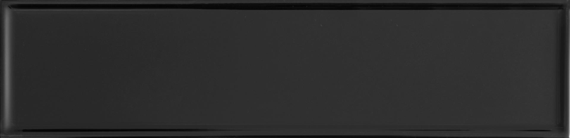 Glossy Finish Black Gloss Sandy Subway Ceramic tile 65x260 mm