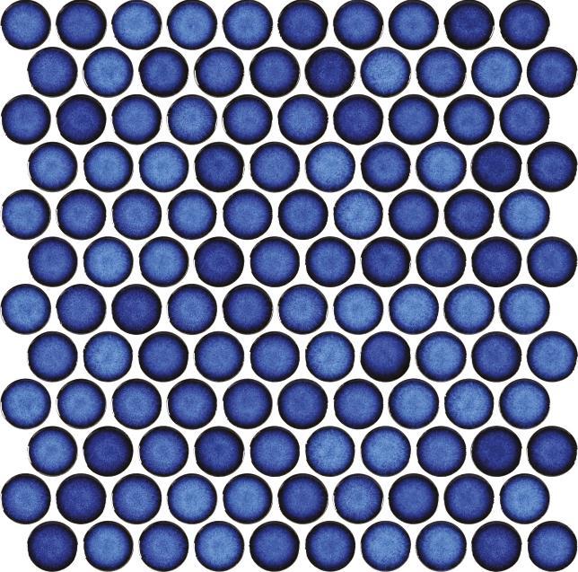 Glossy Finish Blue Gloss 3D Coin Ceramic tile 320x330 mm