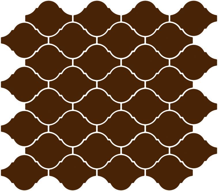 Glossy Finish Brown Gloss Arabesque Ceramic tile 245x285 mm