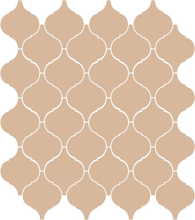 Glossy Finish Camel Gloss Arabesque Ceramic tile 260x265 mm