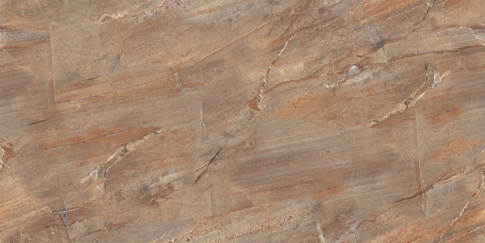 Glossy Finish Canyon Bronze Endless Gloss Vitrified tile 600x1200 mm