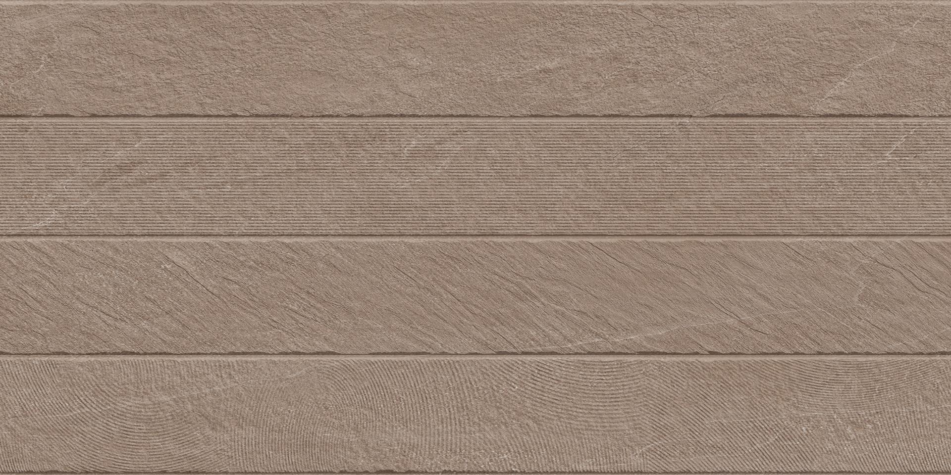 Matte Finish Canyon Mocha Strip Punch Porcelain tile 600x1200 mm