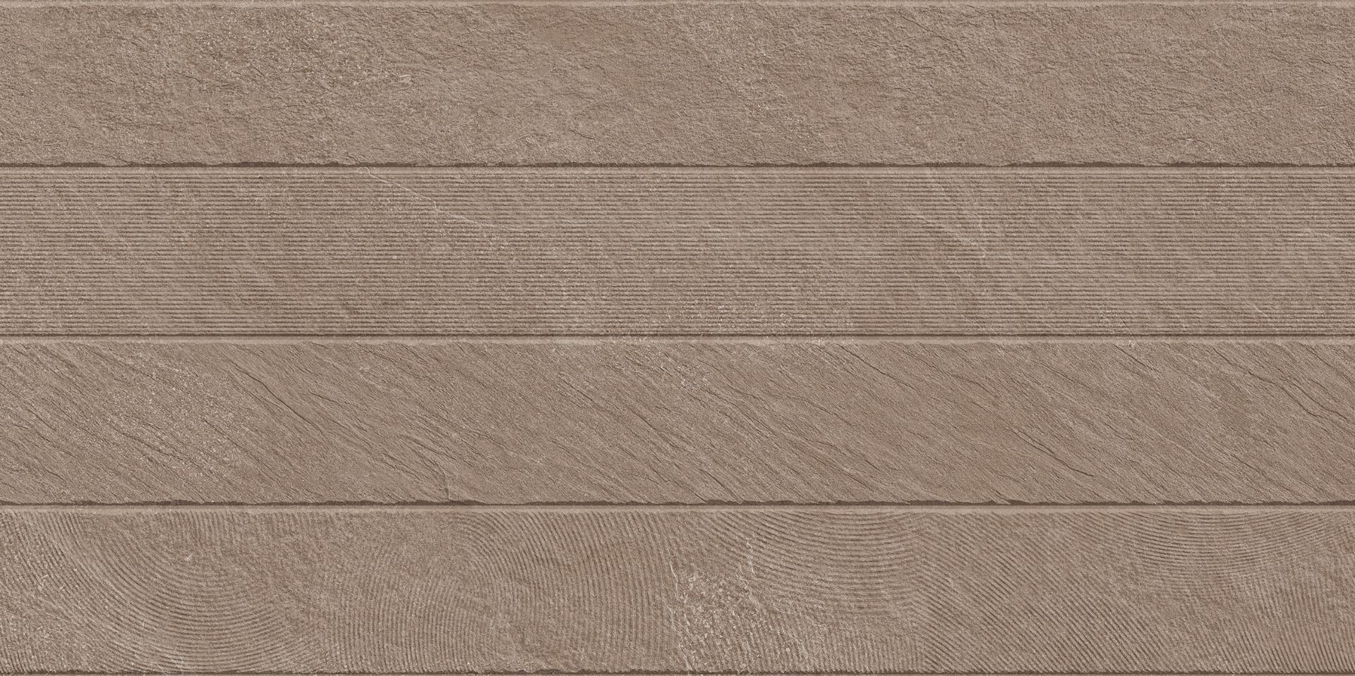 Matte Finish Canyon Mocha Strip Punch Porcelain tile 600x1200 mm
