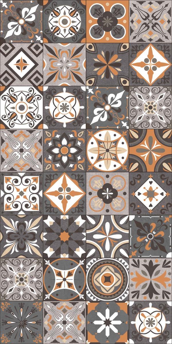 Caramel Mosaic Artisan Wallpaper