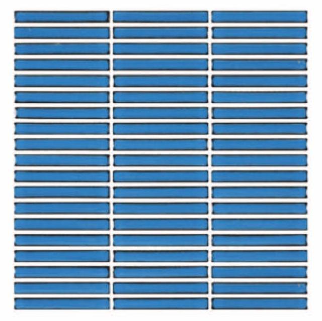 Glossy Finish Cobalt Gloss 3D Stacked Bone Ceramic tile 285x300 mm