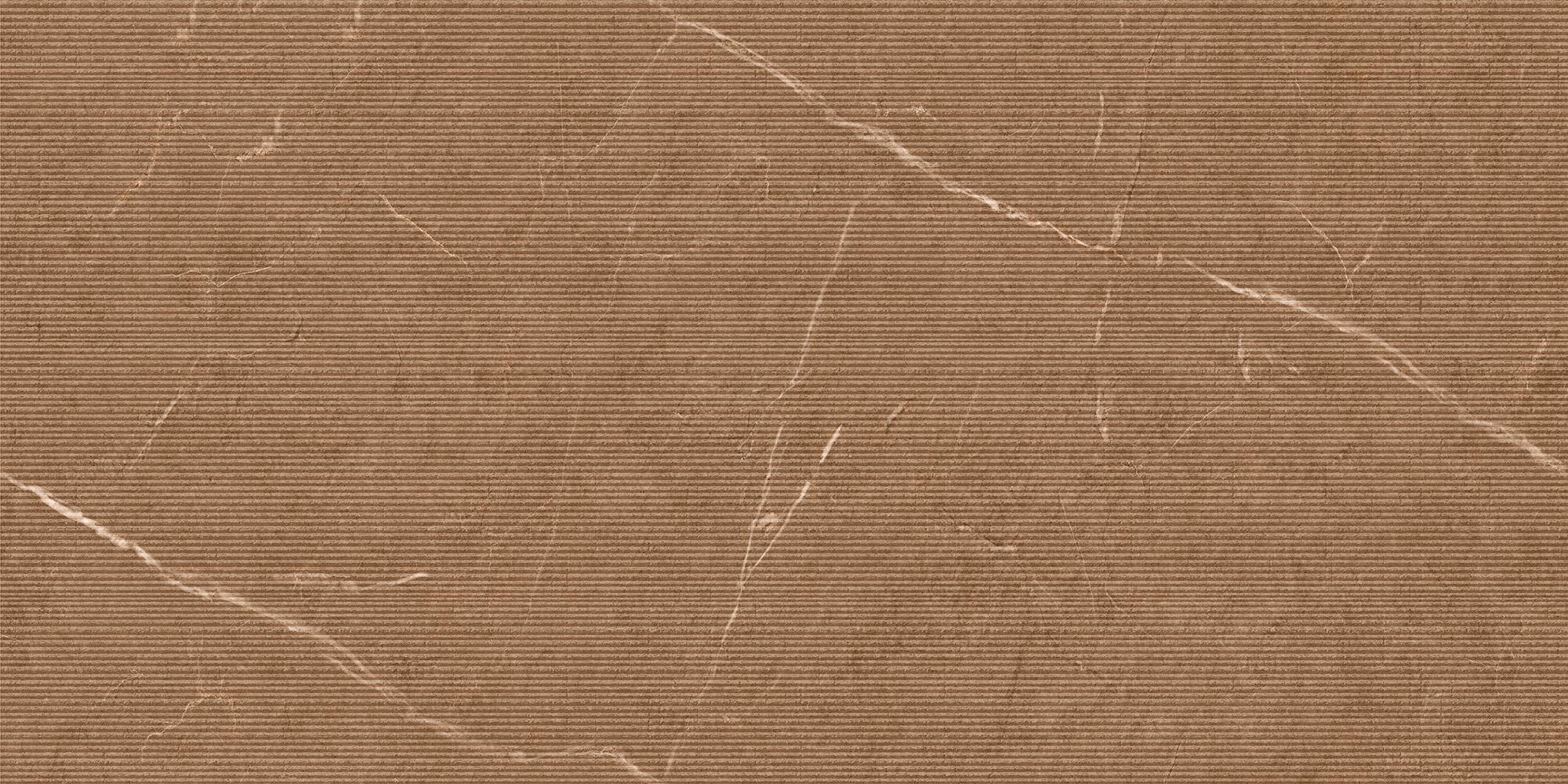 Matte Finish Cocoa Pietra Endless Ridge Punch Glazed Vitrified Tiles 600x1200 mm