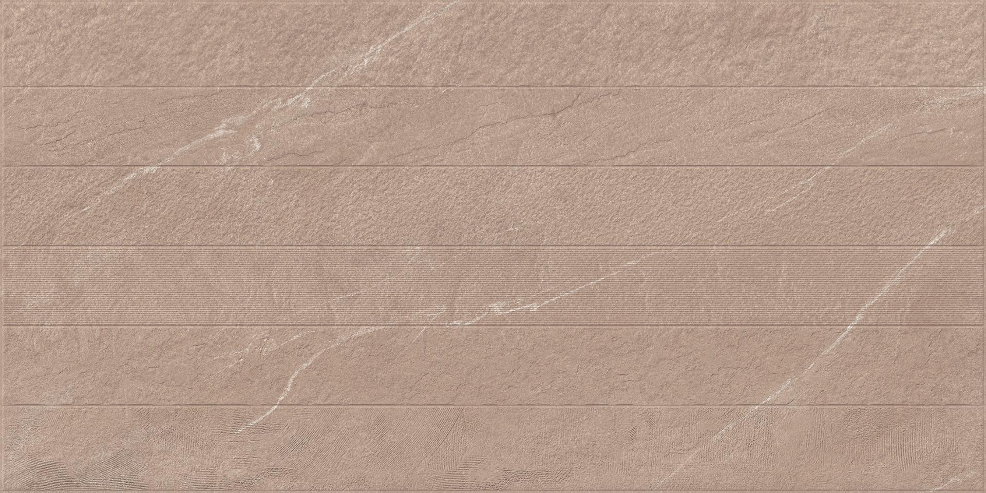 Matte Finish Cocoa Limecrest Rustic Strip Punch Glazed Vitrified Tiles Floor Tiles