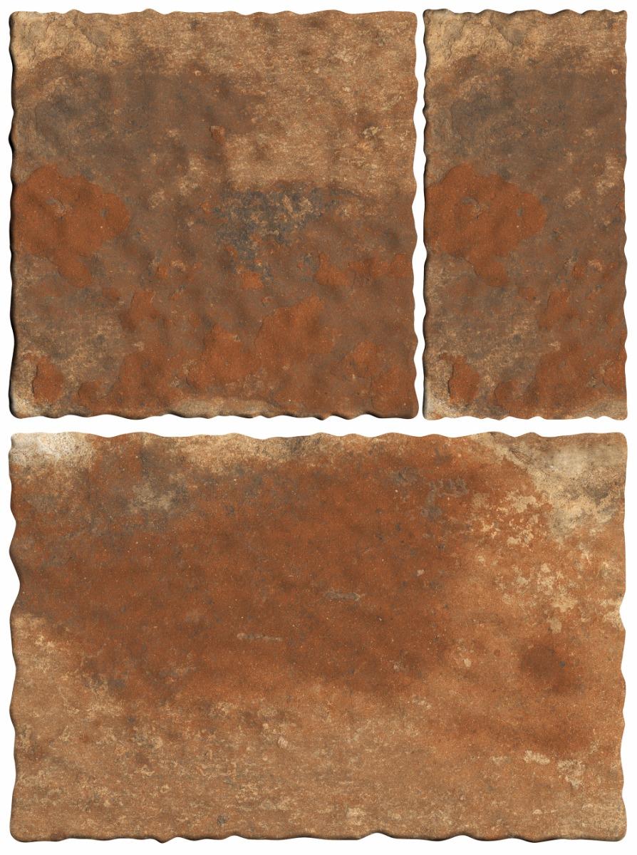 Matte Finish Cotto Wavy Edge Modular Vitrified tile 455X305, 305X305,155X305 mm